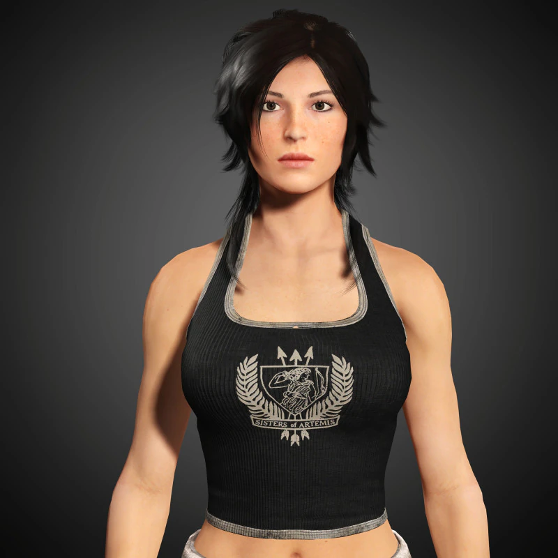 Lara Croft Character 3D Model .c4d .max .obj .3ds .fbx .stl .blend 