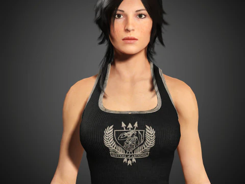 Lara Croft Character 3D Model