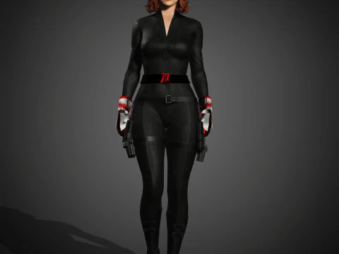 Black Widow Character 3D Model