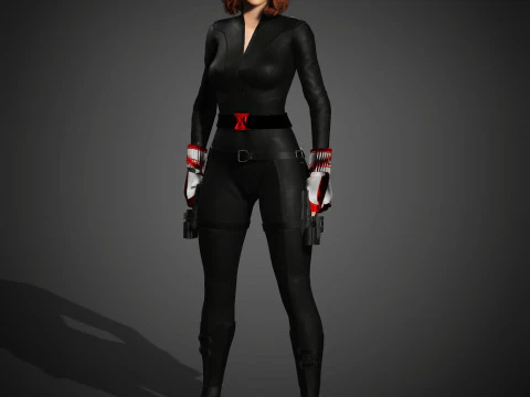Black Widow Character 3D Model