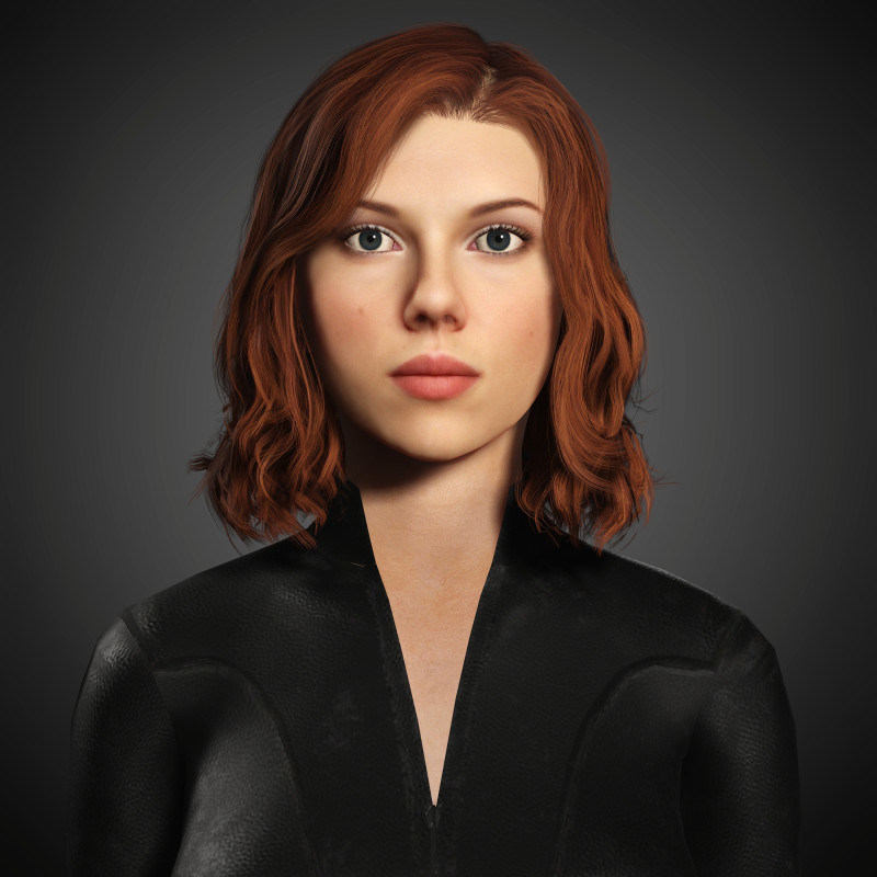 Black Widow Character 3D-Modell .c4d .max .obj .3ds .fbx .stl .blend