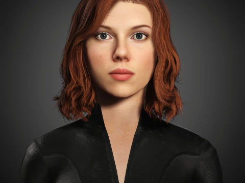 Personagem Vi&uacute;va Negra Modelo 3D