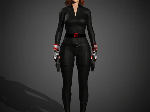 Black Widow Character 3D Model