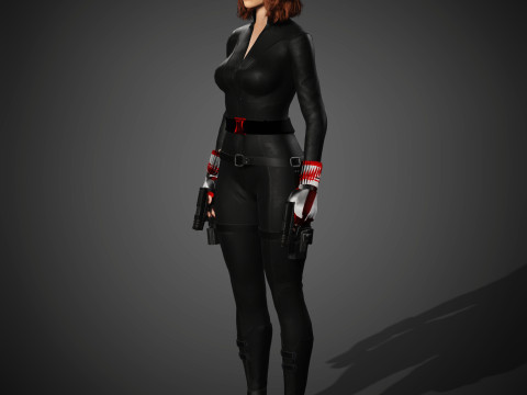 Black Widow Character 3D-Modell