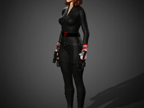 Black Widow Character 3D Model