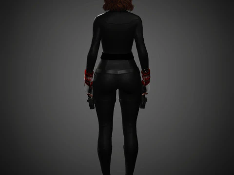 Black Widow Character 3D Model