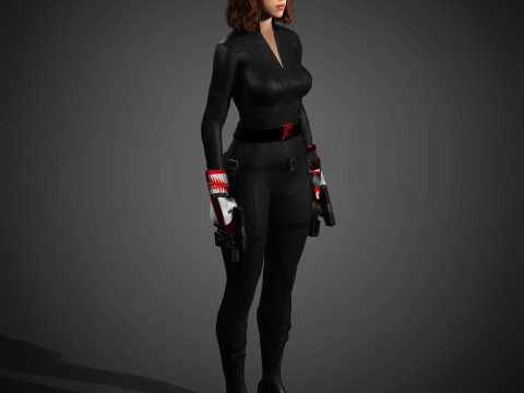 Black Widow Character 3D-Modell