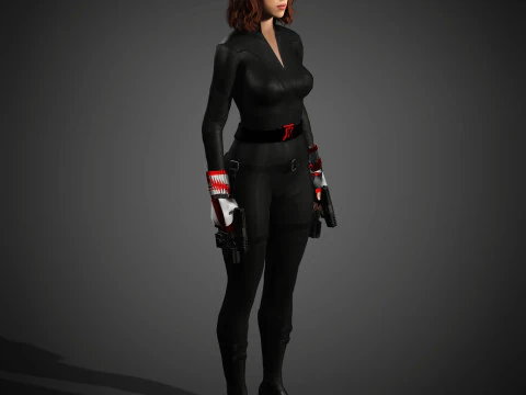 Black Widow Character 3D Model