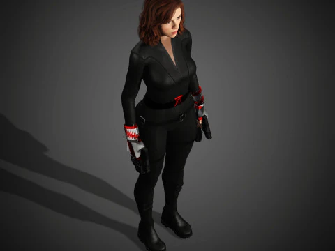 Black Widow Character 3D Model