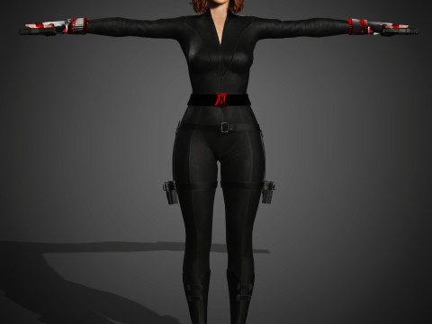 Black Widow Character 3D-Modell