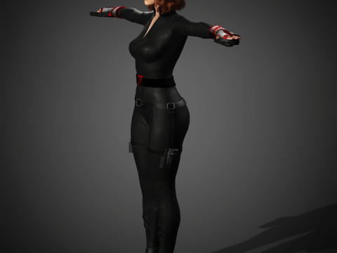 Black Widow Character 3D-Modell