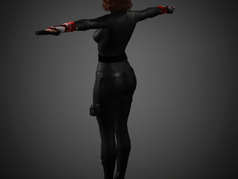 Black Widow Character 3D-Modell
