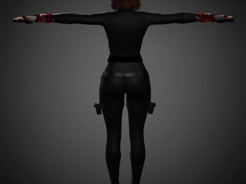 Black Widow Character 3D Model