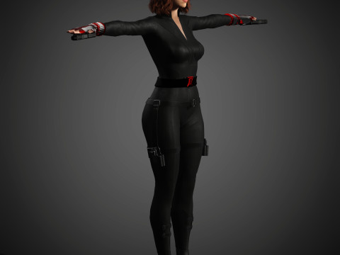 Black Widow Character 3D-Modell