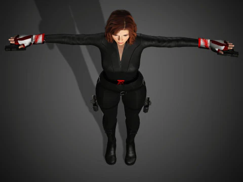 Black Widow Character 3D Model