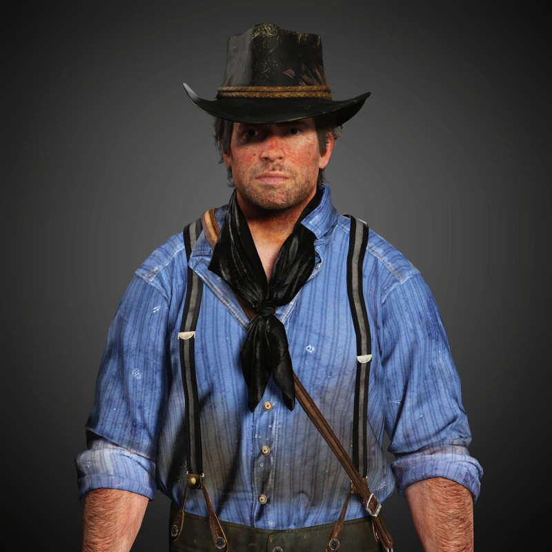 Arthur Morgan Character 3D Model .c4d .max .obj .3ds .fbx .stl .blend
