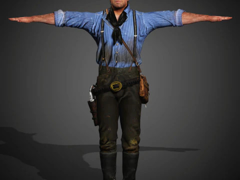 Arthur Morgan Character 3D Model
