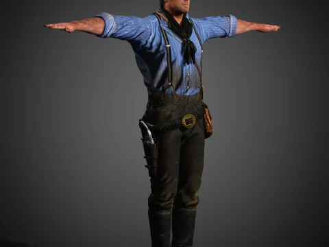 Arthur Morgan Character 3D Model