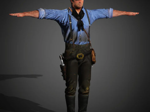 Arthur Morgan Character 3D Model