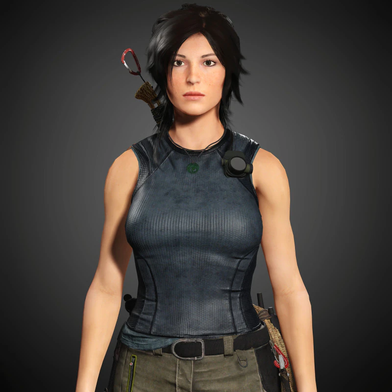 Personaje de Lara Croft Modelo 3D .c4d .max .obj .3ds .fbx .stl .blend 