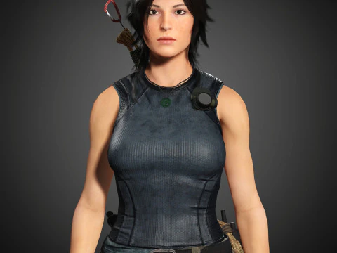 Lara Croft Character 3D Model