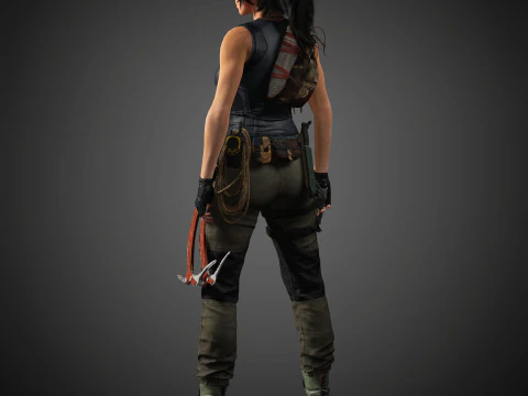 Personaje de Lara Croft Modelo 3D