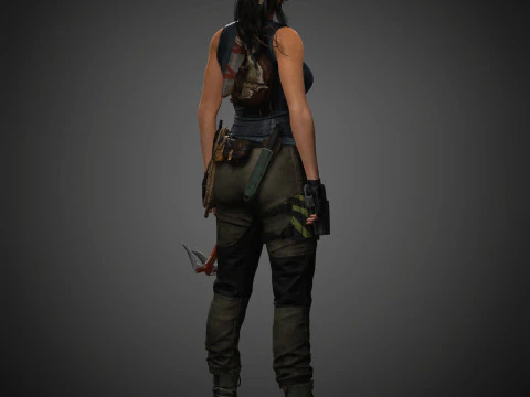 Personaje de Lara Croft Modelo 3D