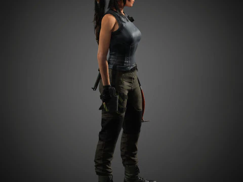 Personaje de Lara Croft Modelo 3D