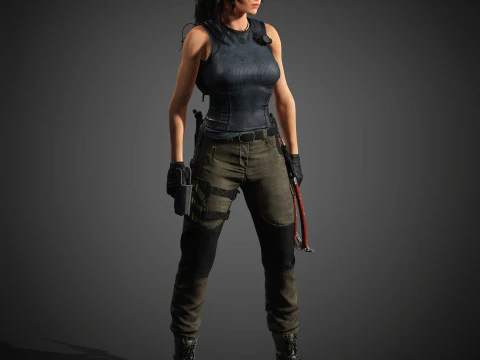 Personaje de Lara Croft Modelo 3D