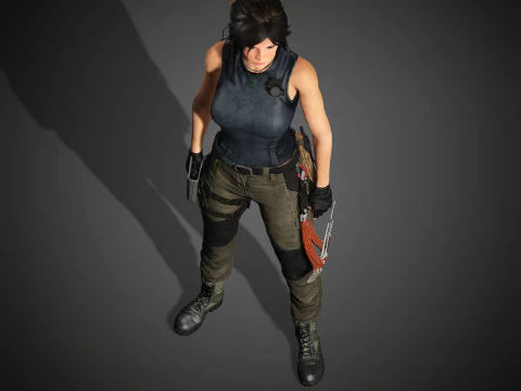 Personaje de Lara Croft Modelo 3D