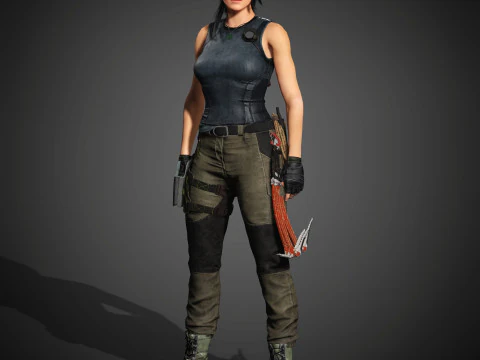 Personaje de Lara Croft Modelo 3D