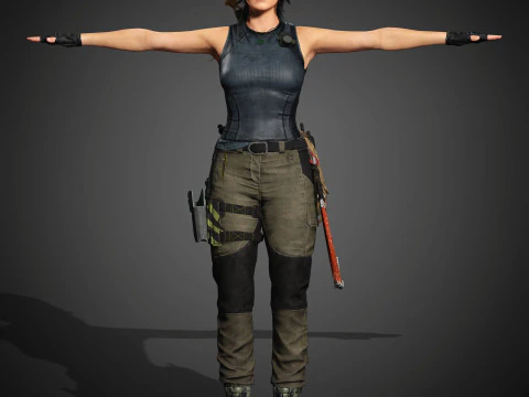 Personaje de Lara Croft Modelo 3D