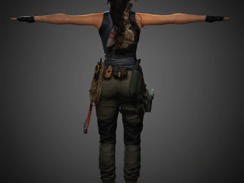 Personaje de Lara Croft Modelo 3D