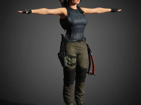Personaje de Lara Croft Modelo 3D
