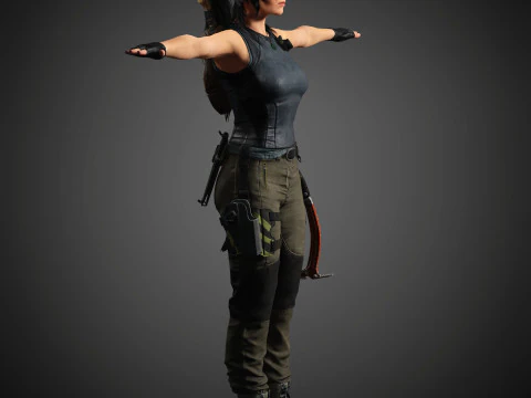 Personaje de Lara Croft Modelo 3D