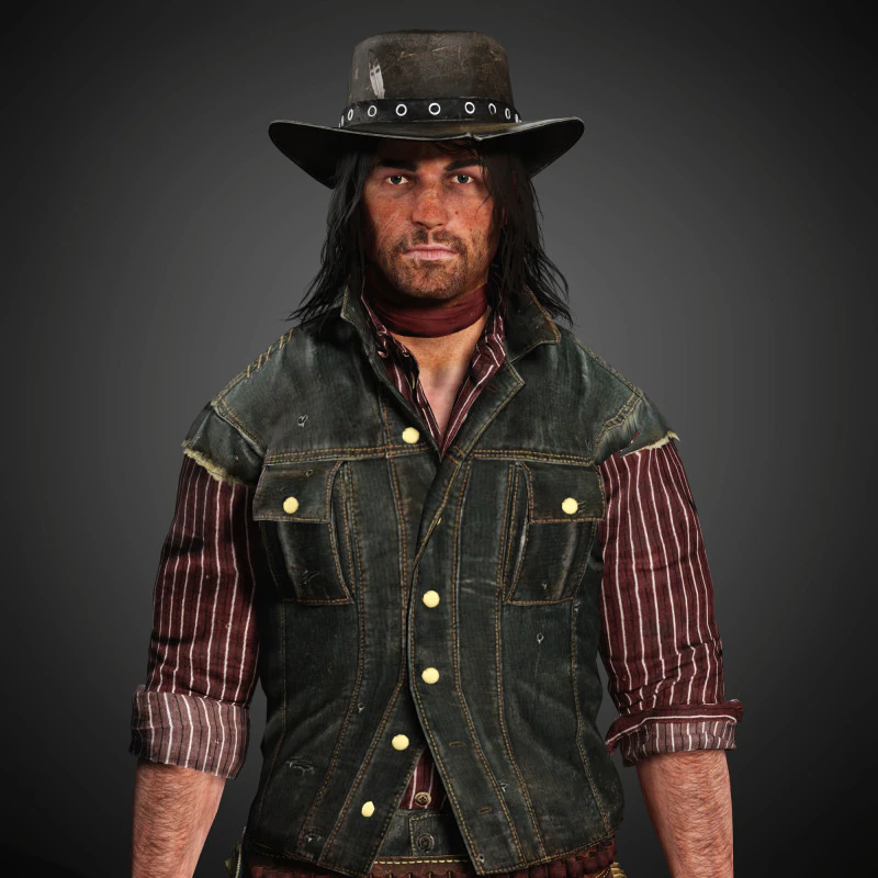 John Marston Character 3D Model .c4d .max .obj .3ds .fbx .stl .blend 