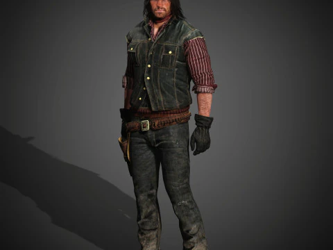 John Marston Character 3D Model