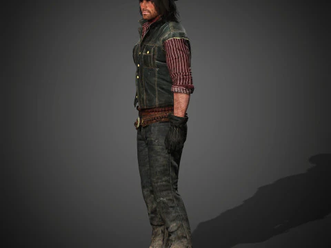 John Marston Character 3D Model
