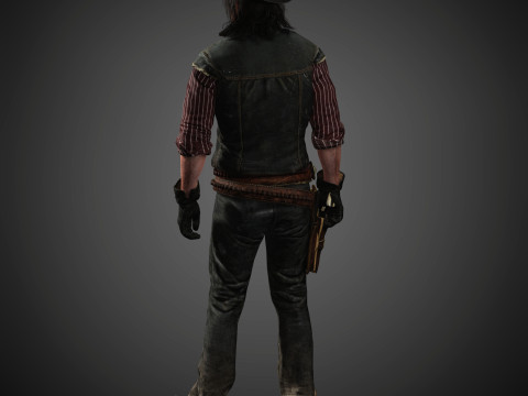 John Marston Character Modello 3D