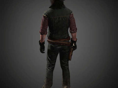 John Marston Character 3D Model