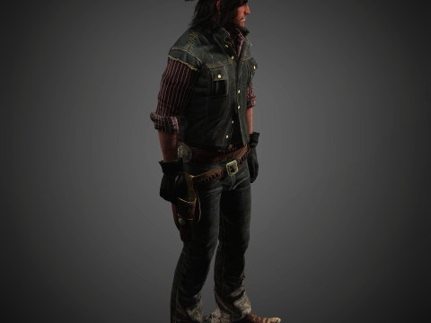 John Marston Character Modello 3D