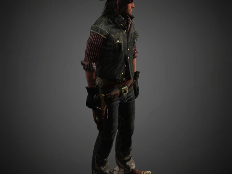 John Marston Character 3D Model
