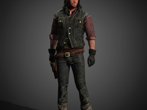 John Marston Character Modello 3D