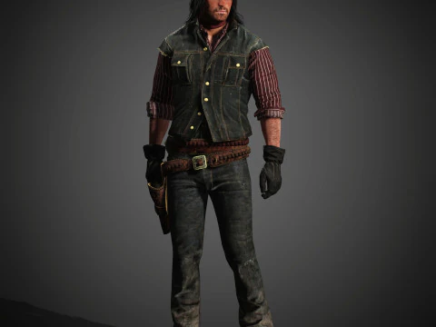 John Marston Character 3D Model