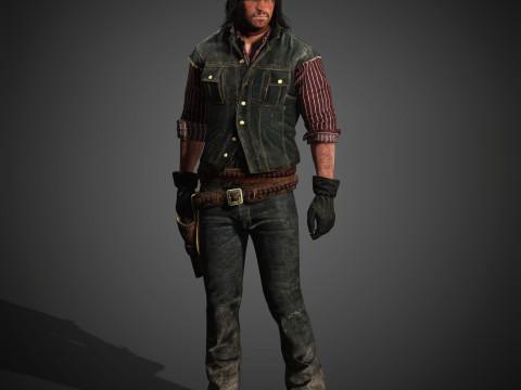 John Marston Character Modello 3D