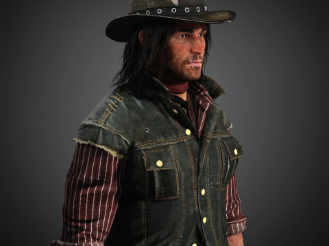 John Marston Character Modello 3D
