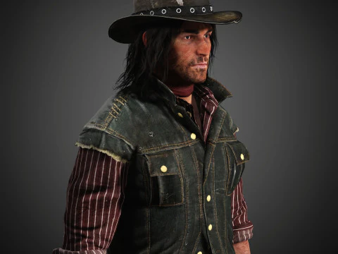 John Marston Character 3D Model