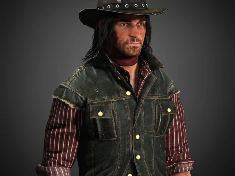 John Marston Character 3D Model