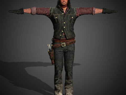 John Marston Character Modello 3D