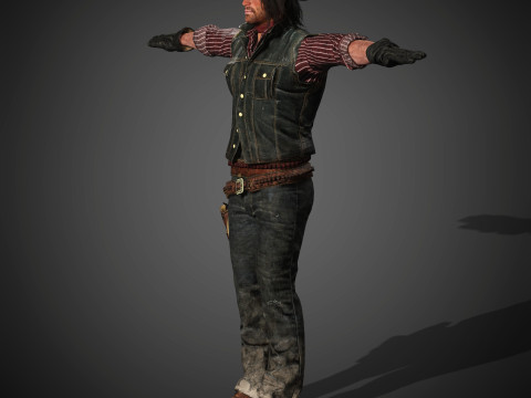 John Marston Character Modello 3D